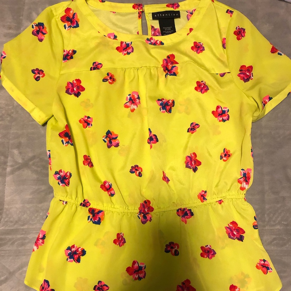 Bright floral blouse